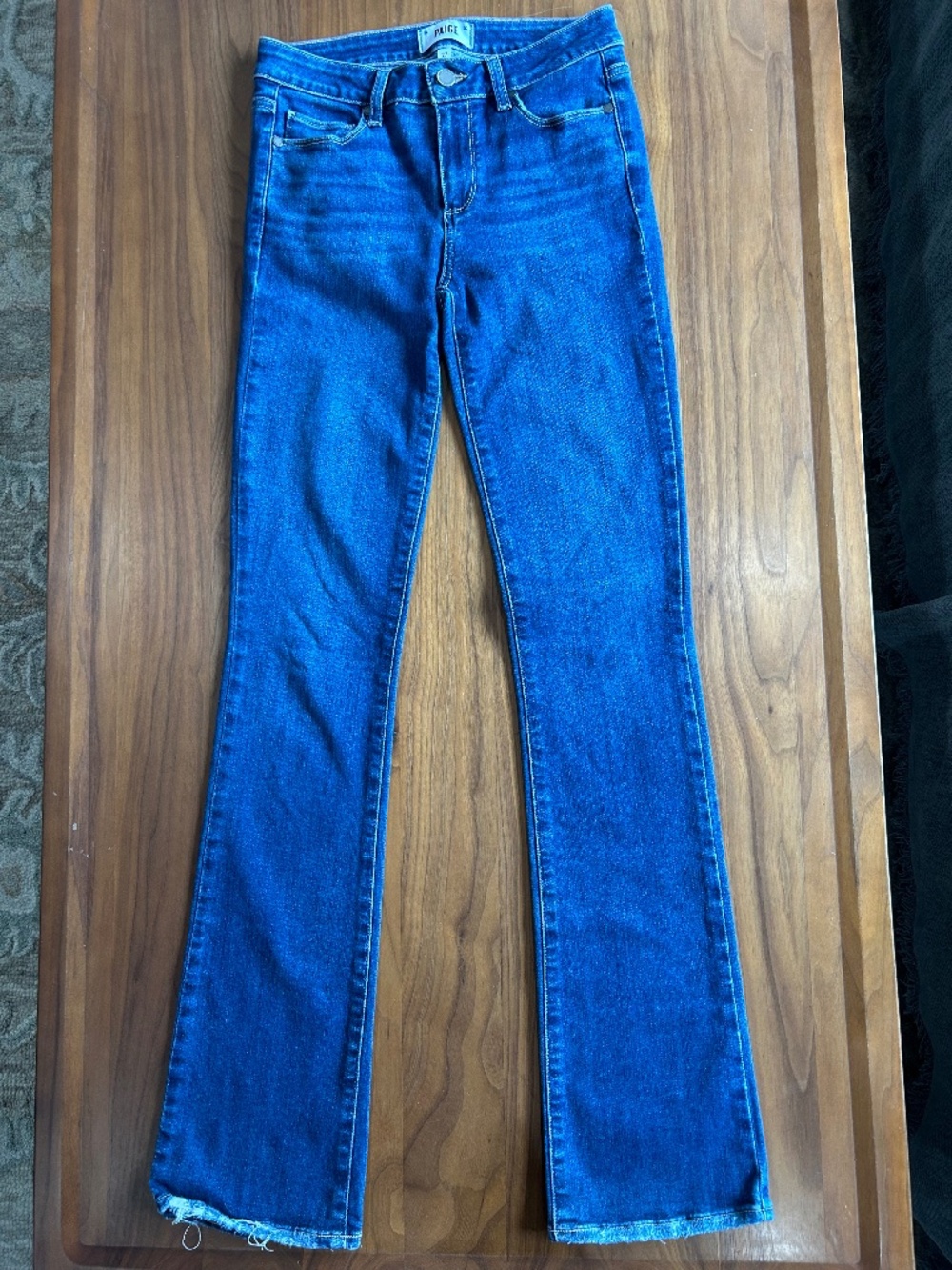 PAIGE Manhattan Jeans Size 27 Dark Wash Stretch Flare Bootcut Denim